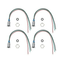 Indicator Light, 10mm 110-220V 4 Sets Pre-Wired Round LEDs For Automotive Industry Home Use Red And Green