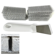 100 PCS Stainless Steel Brick Weep Hole Covers for Brick Walls?2.75 Covers Can Be Cut or Stacked to Fill Different Size Weep Holes with Stainless Steel Spatula
