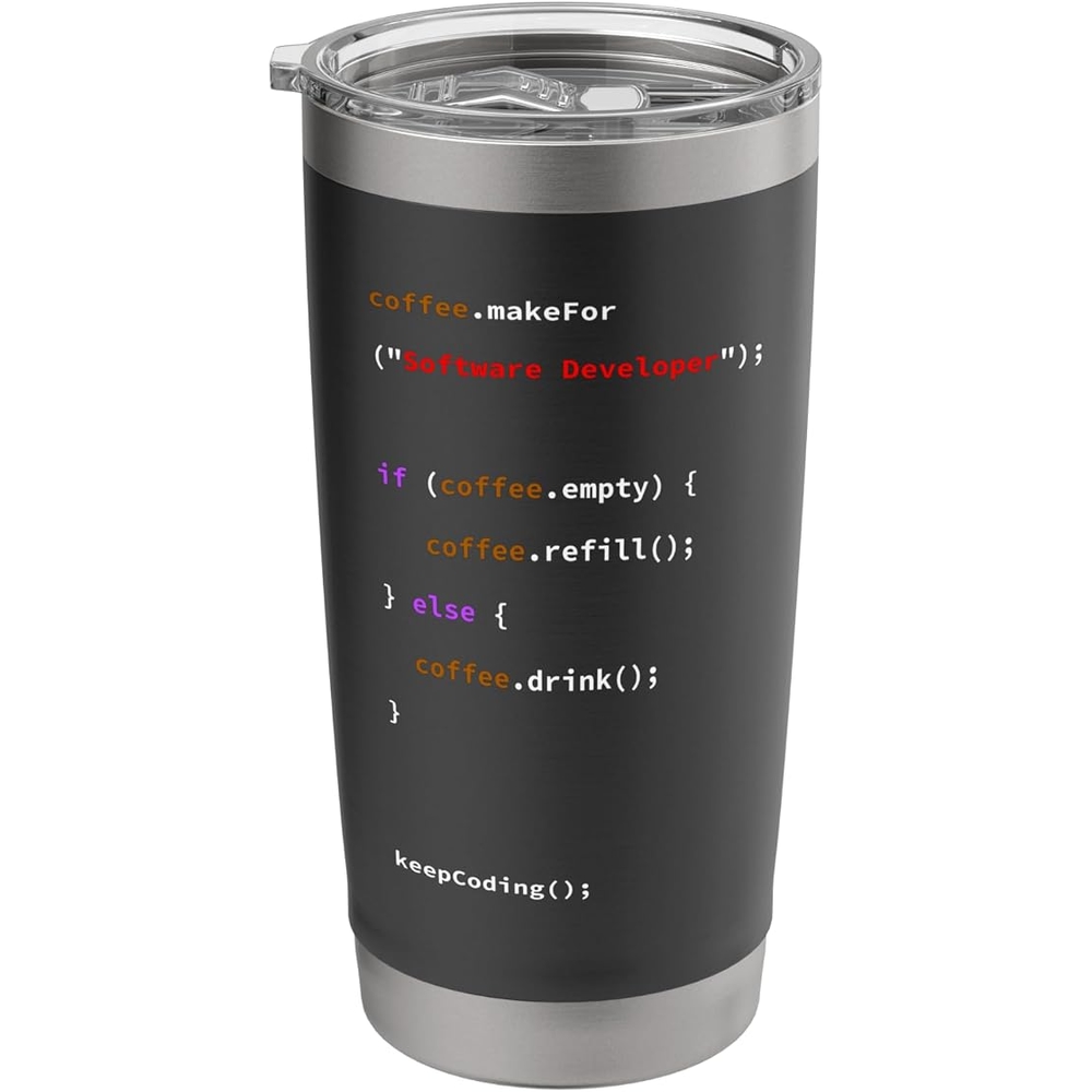 Programming Code Engineer Coding Debug Software Developer Stainless Steel Insulated Tumbler