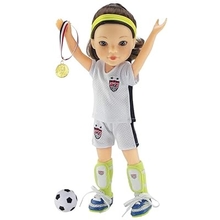 Emily Rose 14 Inch Doll Clothes | USA 8 Piece Soccer World Cup Uniform Including Shin Guards and Gold Medal! | Fits American Girl Wellie Wishers Dolls | Gift Boxed!