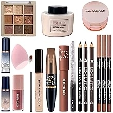 18 Pieces Beauty Holiday Gift Set, Christmas Cosmetic Surprise Starter Makeup Set for Women Holiday Makeup Kit Full Gift, All in One Professional Makeup Kit Cosmetic & Tools for Face, Lips, Eyes