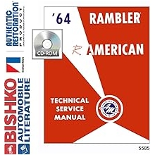 بيشكو أدب السيارات 1964 AMC American Shop Service Repair Manual CD Engine Drivetrain Wiring OEM