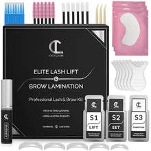 2 in 1 Lash Lift Kit and Brow Lamination Kit | Instant Perming, Lifting &amp; Curling for Eyelashes &amp; Eyebrows | Professional Salon Results Lasting 6-8 Weeks | Includes Glue &amp; Supplies for 5 Treatments