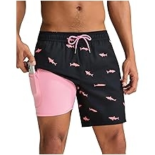 2 in 1 Mens Swim Trunks 7 Inch Swim Shorts Swim Suits Board Shorts