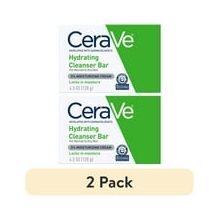2 pack CeraVe Hydrating Cleansing Bar for Face and Body for Normal to Dry Skin, 4.5 oz