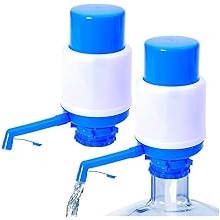 2 Pack Portable Manual Water Pump 5 Gallon, Water Jug Dispenser Bottle Pump Drinking Water Pump with an Extra Short Tube and Cap Fits Most 2-6 Gallon Water Coolers