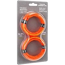 2-Pack String Trimmer Line .095 Compatible with Ego String Trimmer 095 Weed Eater String Pre-Cut Dual Color 3-section Fast-positioning Twisted Trimmer Line Universal Fit Weed Wacker String 14 ft