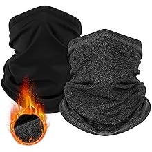 2 Pack Winter Neck Gaiter Warmer for Men&amp;Women,Windproof Face Cover Fleece Face Mask Scarf for Cold Weather Sport
