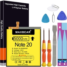 Bateri MAXBEAR Galaxy Note 20, Dinaik Taraf 5000mAh 3.85V Bateri Gantian Li-Polymer EB-BN980ABY untuk Samsung Galaxy Note 20 5G SM-N980 dengan Kit Alat Pembaikan