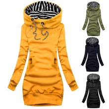 2022 Cross-border Mid-length Women's New Slim-fit Sweater Women's Slimming Casual Autumn and Winter Fashion Hooded Coat Women's Clothing
