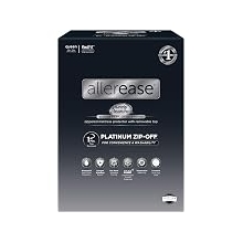 AllerEase Platinum Zip-Off Top Waterproof Mattress Protector Queen | Allergy protection; removable zip-off top for easy washing; temperature balancing; plush comfort; hot-water washable