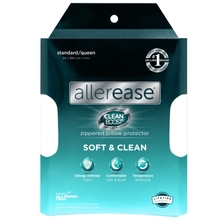 AllerEase CleanBoost Soft & Clean Pillow Cover Protector, Jumbo, White- Zippered, 2-Pack