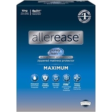 King, White - AllerEase Maximum Allergy and Bedbug Waterproof Zippered Mattress Protector - Vinyl Free & Hypoallergenic - , King