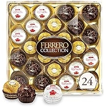 Ferrero Collection Gourmet Gift Box, 24 Assorted Confections with Hazelnut, Dark Chocolate and Coconut, 9.1 oz