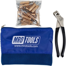 25 1/8 Standard Cleco Sheet Metal Fasteners + Cleco Pliers w/Carry Bag (K1S25-1/8)
