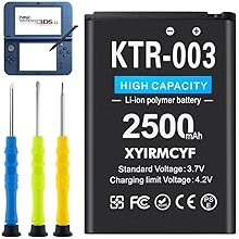 2500mAh KTR-003 Battery, 2024 New Upgrade High Capacity Battery Compatible with Nintendo New 3DS/KTR-003 Game Console-with Tool kit