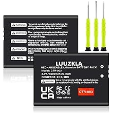 2X 6000mAh CTR-003 CTR003 Battery, New Upgrade Replacement for CTR-003 Nintendo 3DS 2DS, with Full Tool Kit