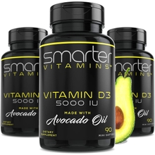 3 Pack Smarter Vitamin D3 5000 IU in Avocado Oil 125mcg 270 Mini Softgels