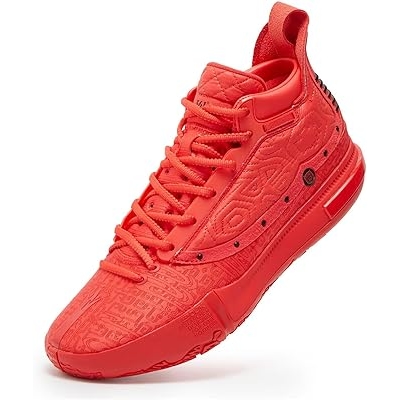 red high top basketball shoes
