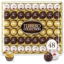 Ferrero Collection Gourmet Gift Box, 48 Assorted Confections with Hazelnut, Dark Chocolate and Coconut, 18.2 oz