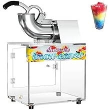 48L Snow Cone Machine, 500LB/H Commercial Shaved Ice Machine for Snow Cones, 300W Electric Fluffy Snow Cone Maker for Party, Suitable for Party Activities, Family Gatherings, Sale