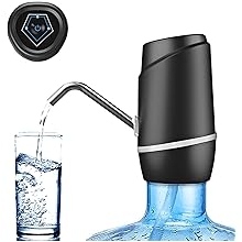 5 Gallon Electric Drinking Portable Water Dispenser, Universal USB Charging Water Bottle Pump For 2-5 Gallon With 2 Silicone