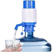 5 Gallon Water Pump, Manual Water Pump, for 5 Gallon Water Bottles, Made Plastic, Cleaning Brush Included(Blue)
