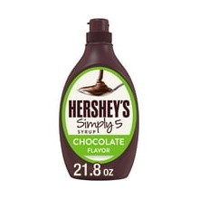 Hersheys Simply 5 Chocolate Syrup, Bottle 21.8 oz