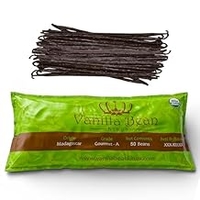 50 Organic Madagascar Vanilla Beans. Whole Grade A Vanilla Pods for Vanilla Extract and Baking