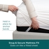 AllerEase CleanBoost Plush Knit Mattress Cover Protector, Twin - Fitted, w/ Straps, Waterproof