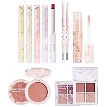Full Beauty Makeup Cosmetic Set, 8 Pieces, Lipstick, Makeup Palette, Eyeshadow Palette, Long Lasting, Cheek Color, Cosmetics Set, Popular Cosmetics Set, Beginners, Christmas Gift, New Year, Birthday,