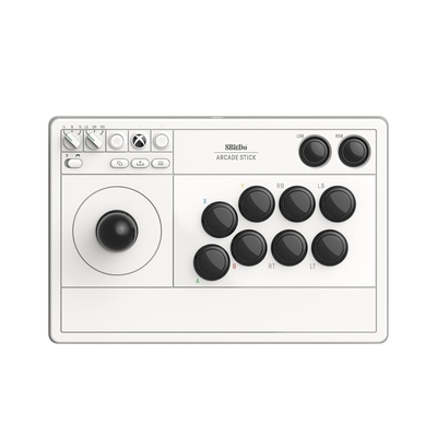 8BitDo Arcade Stick for Xbox - White and Game Pass Code