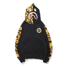 A Bathing Ape Camo Bape Zip Shark Head Camouflage Hoodie Coat Long Sleeve Jacket