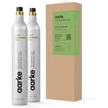 aarke 425g 60L, 2-Pack CO2 Carbonator Soda Machine Refill Cylinder | Sesuai dengan Semua aarke Carbonator & amp; Sebilangan besar Mesin Soda | Membuat Hingga 120L Air Karbon