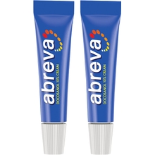 Abreva 10 Percent Docosanol Cold Sore Treatment, Treats Your Fever Blister in 2.5 Days - 0.07 oz Tube x 2