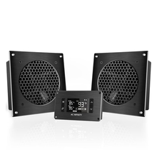 AC Infinity AIRPLATE T8, Quiet Cooling Dual-Fan System 6 with Thermostat Control, for Home Theater AV Cabinets
