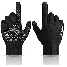 Winter Gloves, Glove for Men Women, Upgraded Touch Screen Texting Warm Running with Thermal Soft Knit Lining