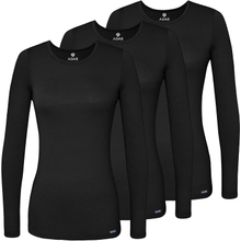 Adar Underscrubs for Women Multi Color 3 Pack - Long Sleeve Underscrub Comfort Tee
