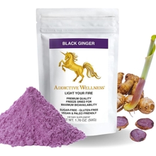 Addictive Wellness Thai Black Ginger for Men, Thai Black Ginger Supplement to Support Energy Metabolism, Endurance &amp; Performance, Freeze Dried Black Ginger Powder, 50 Grams 1.76 Ounce, Vegan &amp; Paleo