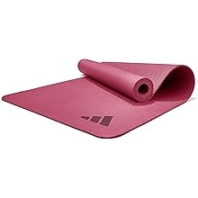 adidas Premium Yoga Mat, Firm-Density Workout Mat, 5 mm