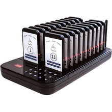 Restaurant Pager Wireless Calling System Waterproof 20 Beepers Guest Customer Queue Pagers for Food Court Food Truck Church Nursery Clinic Coffee Shop with Buzzer Vibration Flash