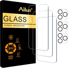 Ailun 3 Pack Screen Protector for iPhone 14 Pro Max [6.7 inch]  3 Pack Camera Lens Protector,Sensor Protection,Dynamic Island Compatible,Case Friendly Tempered Glass Film,[9H Hardness] - HD
