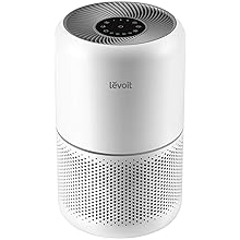 LEVOIT Air Purifier for Home Allergens Pet Hair in Bedroom, Covers Up to 1073 ft&sup2; by 56W High Torque Motor, AHAM VERIFIDE, 3-in-1 Filter with HEPA Sleep Mode, Remove Dust Smoke Odor, Core300-P, White