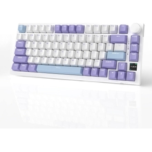 AK820PRO 75% Hot Swap Gasket Mount Mechanical Keyboard with TFT Display Screen, 4000mAh BT2.4GWired RGB South Facing LED, Knob Control for E-SportWindowsMac, Gift Switch