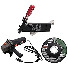 All American Sharpener Model 5005 Adjustable Lawn Mower Blade Sharpener with Angle Grinder and Wheel