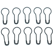 1000Pcs Metal Black safety PinsGourd PinBulb Pin For Clothing Crafting and DIY,Black