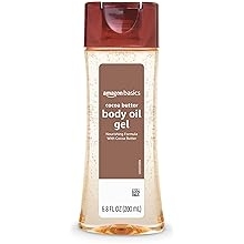 Amazon Basics Body Oil Gel with Cocoa Butter, Paraben Free, 6.8 Fl Oz (Pack of 1) (Previously Solimo)