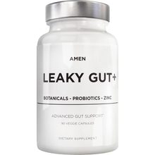 Amen Leaky Gut Supplements - Advanced Formula with Bioavailable L Glutamine, Zinc, Turmeric, Licorice Root - Bowel and Stomach Probiotics &amp; Fermented Prebiotics - Vegan, Non-GMO - 90 Capsules