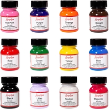 Angelus Brand Acrylic Paint Starter Kit 12 1oz Leather Vinyl Sneaker