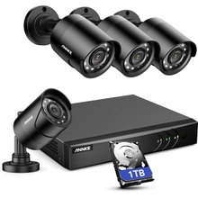 ANNKE 8CH H.265 3K Lite Surveillance Security Camera System with AI HumanVehicle Detection, 4 x 1920TVL 2MP Wired CCTV IP66 Cameras for Indoor Outdoor Use, Remote Access, 1TB Hard Drive Included